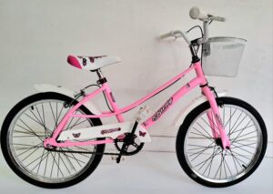 Bicicleta Birdy sprint 20 con canasto Rosa
