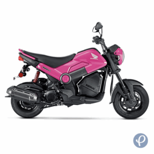 Motocicleta Honda Navi 110 con casco