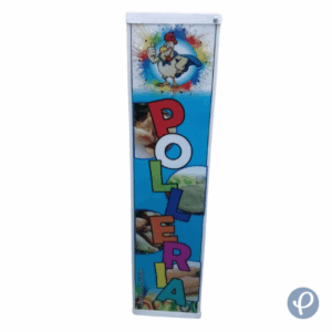 Alternative view of Cartel luminoso triangular Polleria