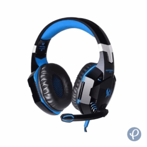 Auriculares gamer Kotion Gamer G2000 negro y azul con luz LED