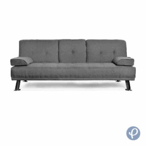 Futon Cama Tizi Deco Archi Tela Posavasos Importados DF300 color gris