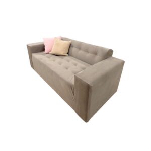 Sofa Denver tres cuerpos con camastro color beige