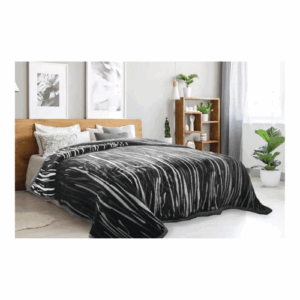 Acolchado Kavanagh Corderito Flannel 2 1/2 Plazas Negro