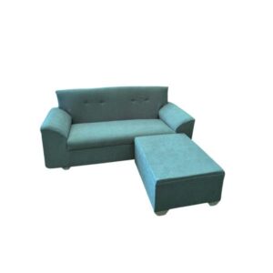 Sofa Malibu dos cuerpos con camastro color verde