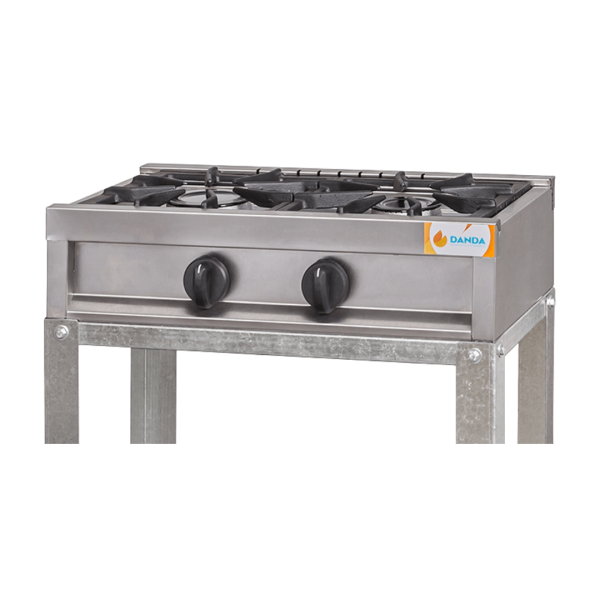 Anafe DANDA 2 Hornallas horizontal CON BASE C502A - Imagen 3