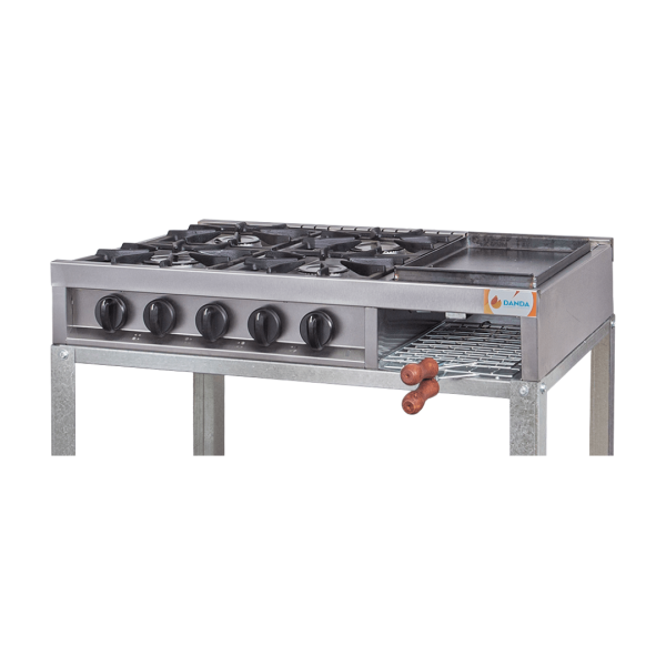 Anafe DANDA Múltiple 4 Hornallas y Plancha  Con Base 508A - Imagen 3