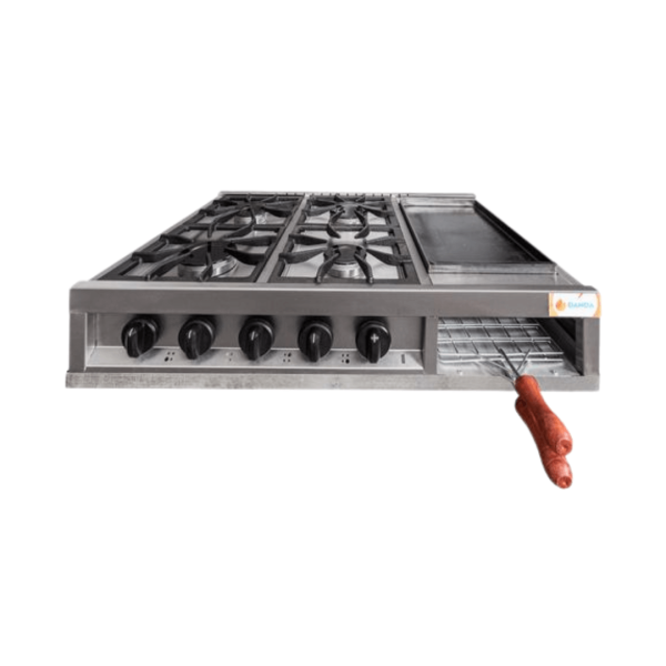Anafe DANDA Múltiple 4 Hornallas y Plancha sin Base 507A