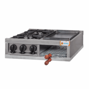 Anafe Multiple DANDA 2 hornallas, carlitera y plancha sin base 509A