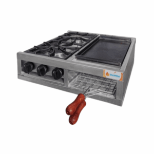 Alternative view of Anafe Multiple DANDA 2 hornallas, carlitera y plancha sin base 509A