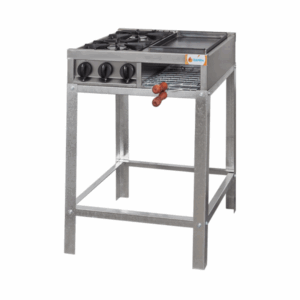 Anafe Multiple DANDA 2 Hornallas y plancha con base 510A