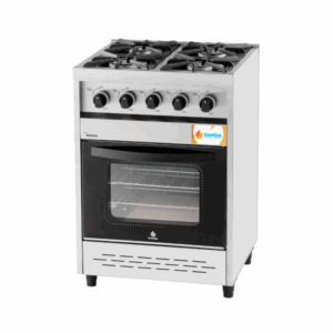 Cocina DANDA Modena 4 hornallas Acero Inoxidable Puerta de Vidrio C600MV