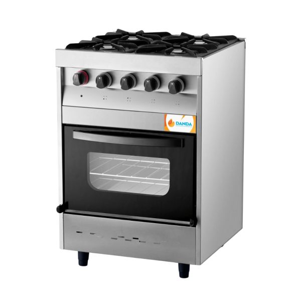 Cocina DANDA Siena 4 hornallas Acero Inoxidable Puerta de Vidrio C600V