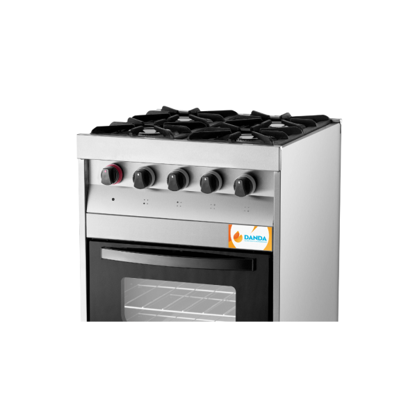 Cocina DANDA Siena 4 hornallas Acero Inoxidable Puerta de Vidrio C600V - Imagen 3