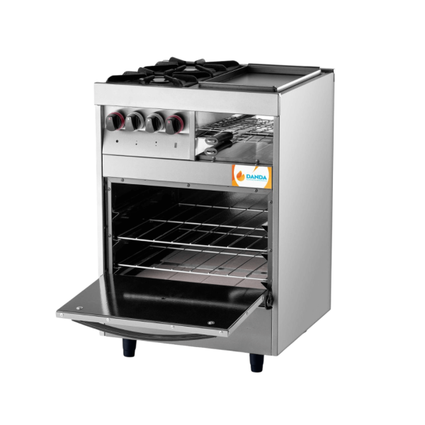 Cocina Industrial DANDA 2 hornallas Multiple Carlitero Y Plancha  C601 - Imagen 4