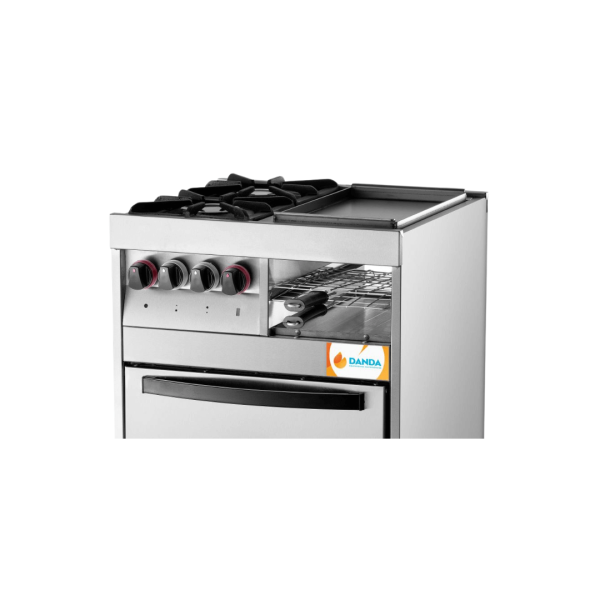 Cocina Industrial DANDA 2 hornallas Multiple Carlitero Y Plancha  C601 - Imagen 3