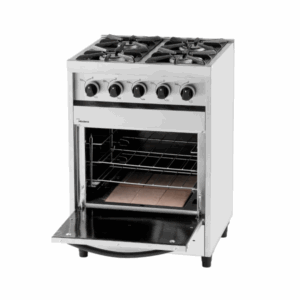 Alternative view of Cocina Modena Multigas DANDA 4 Hornallas Acero Inox  C600M
