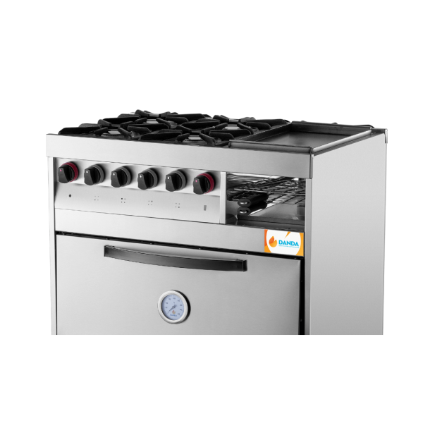 Cocina Multiple DANDA 4H Con Carlitero y Plancha  C872C - Imagen 3