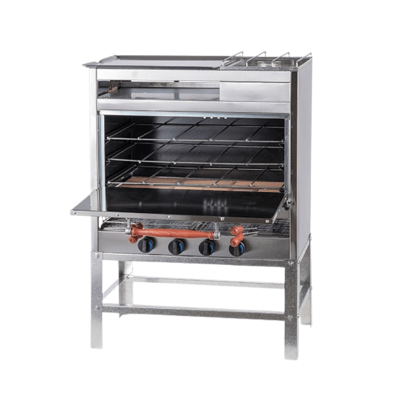 Horno pizzero DANDA 6 moldes múltiple y anafe acero inoxidable C907I - Imagen 4