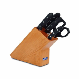 Juego de cuchillos cinco piezas ARCOS con taco de madera 1521