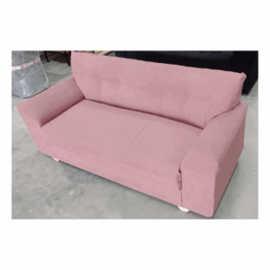 Sofa Malibu dos cuerpos con camastro color rosa / Usado