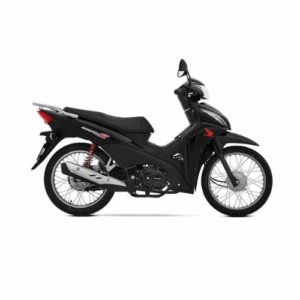 Motocicleta Honda Wave 110 Base con casco color negro