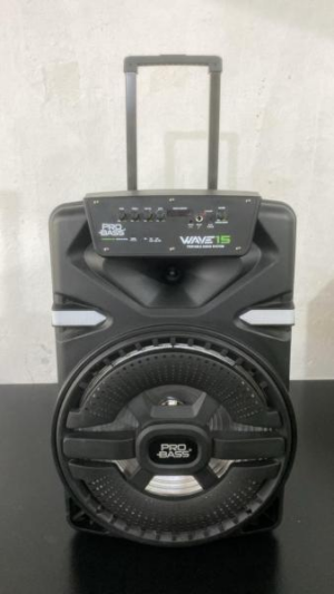 Parlante Portatil Pro Bass Wave 15 Bluetooth Microfono 700w Color Negro #USADO