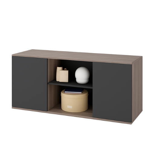 Rack Mesa de TV 65" 2 puertas Nebraska / Negro DVS03NBN