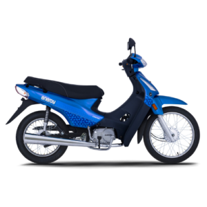 Motocicleta CORVEN Energy 110 Base R/T Azul con casco