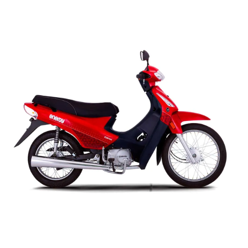 Motocicleta CORVEN Energy 110 Base R/T Roja con casco