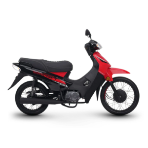 Motocicleta Gilera Smash Base 110 color Roja con casco