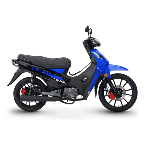 Motocicleta Gilera Smash Full 110 color Azul con casco