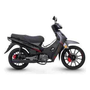 Motocicleta Gilera Smash Full 110 color Gris con casco