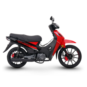 Motocicleta Gilera Smash Full 110 color Roja con casco