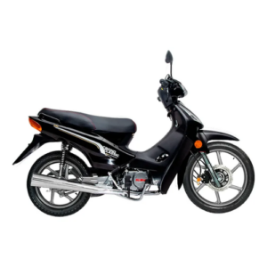 Motocicleta Keller Crono 110 Full color Negra con casco