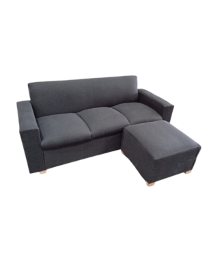 Sofá 3 cuerpos con camastro Gris Oscuro