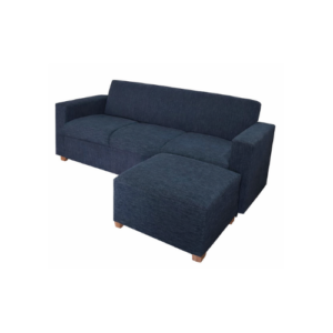 Sofá 3 cuerpos con camastro Azul
