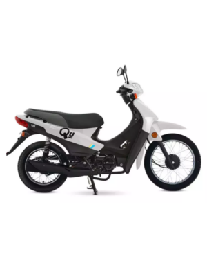 Motocicleta SIAM Qu Base 110 color blanco con Casco
