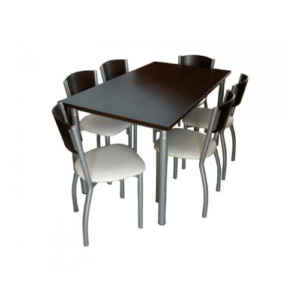 Juego de mesa de caño y 6 Sillas
