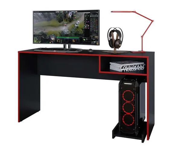 Escritorio Gamer Caemmun Black Pixel Mesa Gamer Negra SIN INSTALACION Otaño