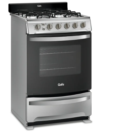 Cocina a gas Gafa CGX56 inox 4 hornallas horno 60 L Otaño