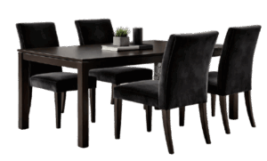 Combo Comedor Berlín 130 + 4 Sillas Ámbar Pino Macizo Otaño