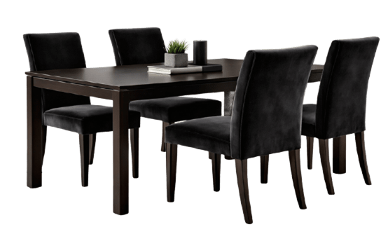 Combo Comedor Berlín 130 + 4 Sillas Ámbar Pino Macizo Otaño