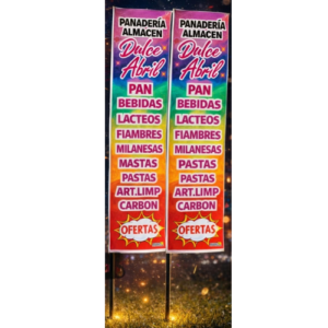 Fly Banner Banderín CARTELES YA Personalizado 2 m pack x2