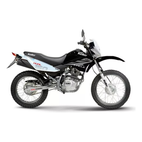 Motocicleta KELLER Miracle 150 cc Negra con casco