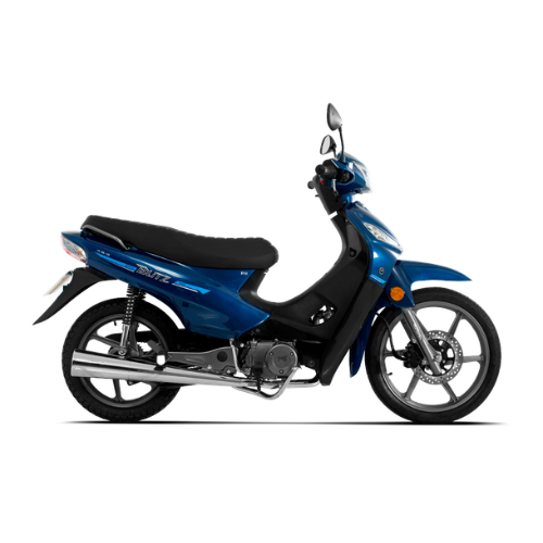 Motocicleta MOTOMEL Blitz Plus 110 CBS Azul con casco
