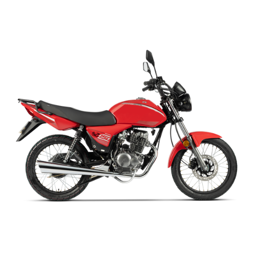 Motocicleta MOTOMEL S2 150 Base Roja con casco