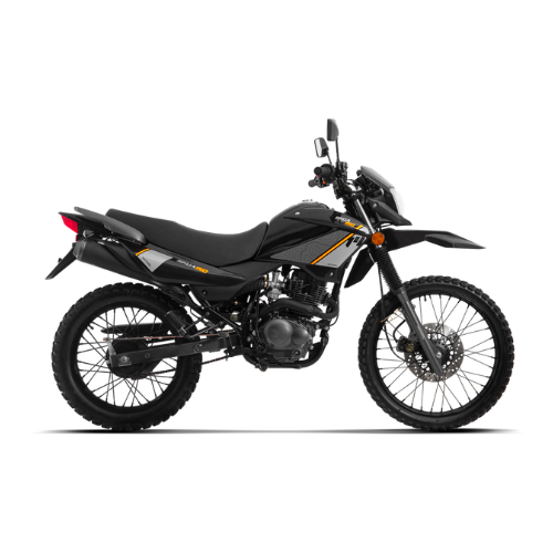 Motocicleta MOTOMEL Skua cx150 Negra con casco