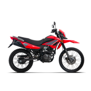 Motocicleta MOTOMEL Skua cx150 Roja con casco