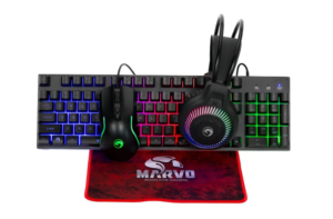 Kit Gamer Marvo CM416 Teclado Mouse Auricular y Mouse Pad C0003336 Otaño