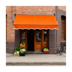 Toldo rebatible 3m x 1.5m Naranja con instalación